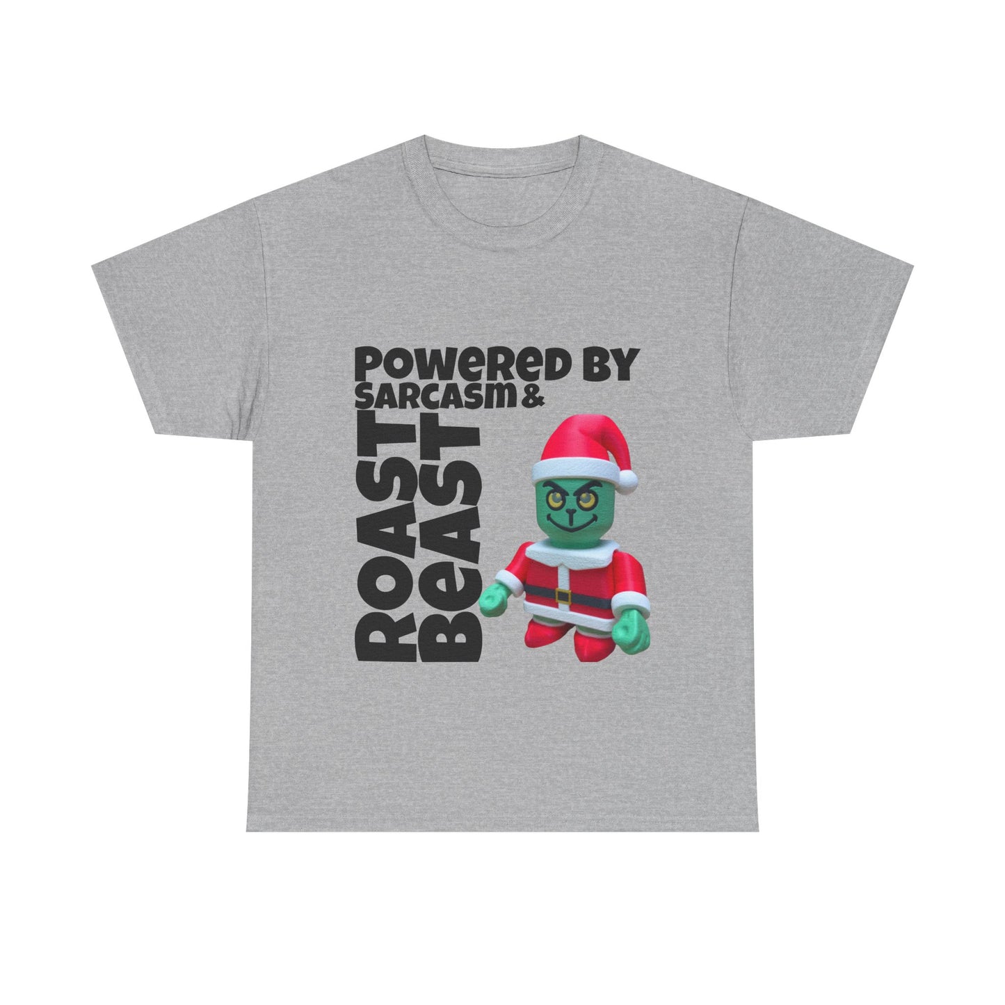 Funny Grinch Unisex Heavy Cotton Tee, Christmas Holiday Shirt, Sarcastic Grinch Tee, Humorous Graphic Tee, Festive Cotton T-shirt