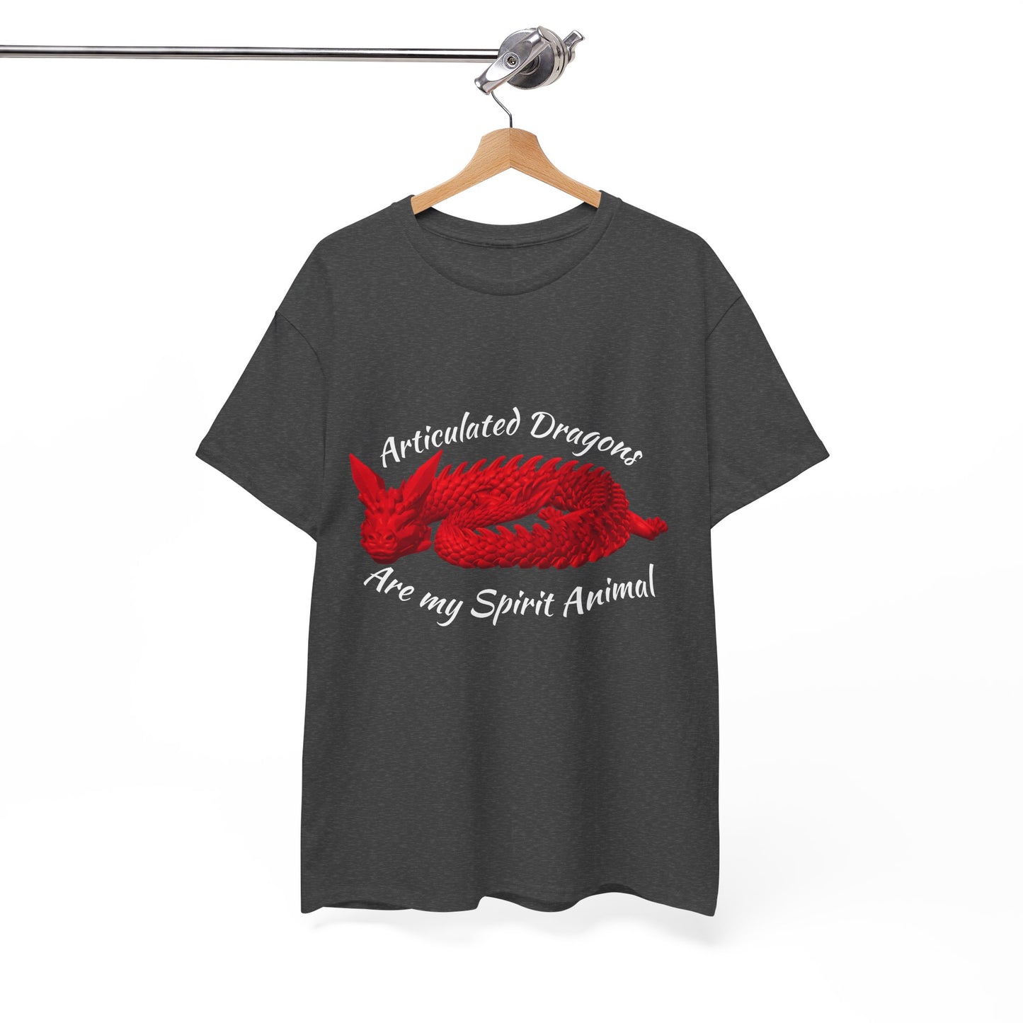 Articulated Dragons Spirit Animal Tee, Unisex Cotton T-Shirt, Dragon Lover Gift, Fantasy Apparel, Unique Graphic Tee
