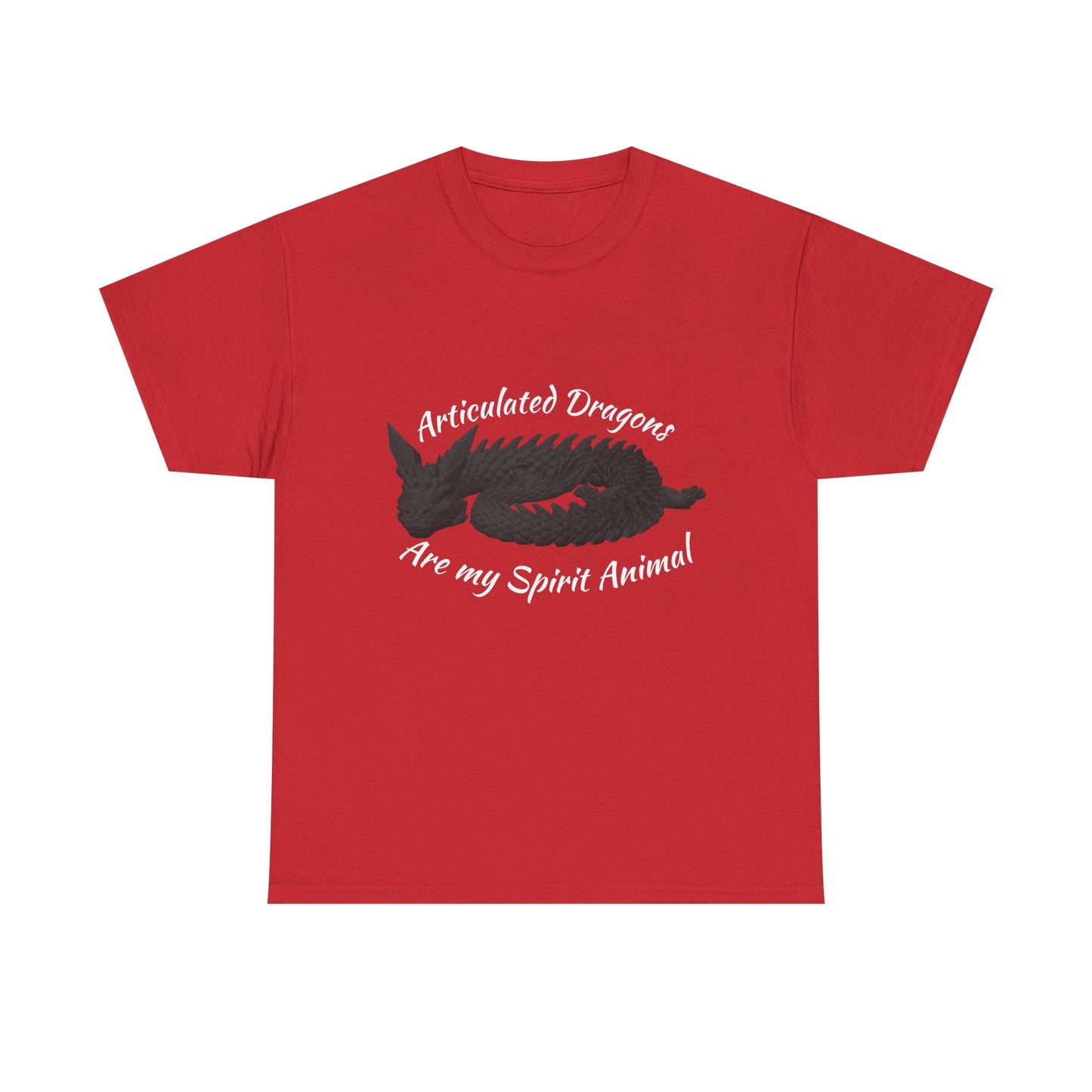 Black Articulated Dragons Spirit Animal Tee, Unisex Cotton T-Shirt, Dragon Lover Gift, Fantasy Apparel, Unique Graphic Tee