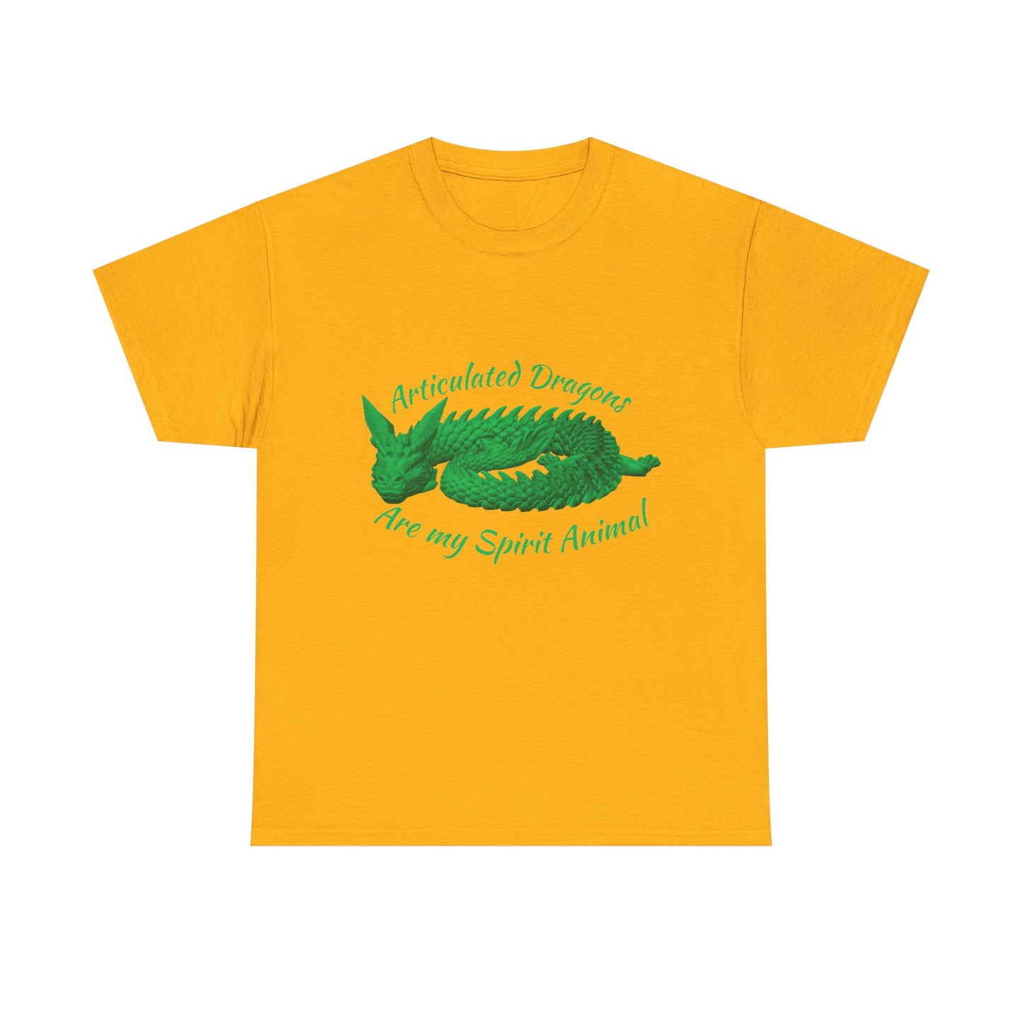 Green Articulated Dragons Spirit Animal Tee, Unisex Cotton T-Shirt, Dragon Lover Gift, Fantasy Apparel, Unique Graphic Tee