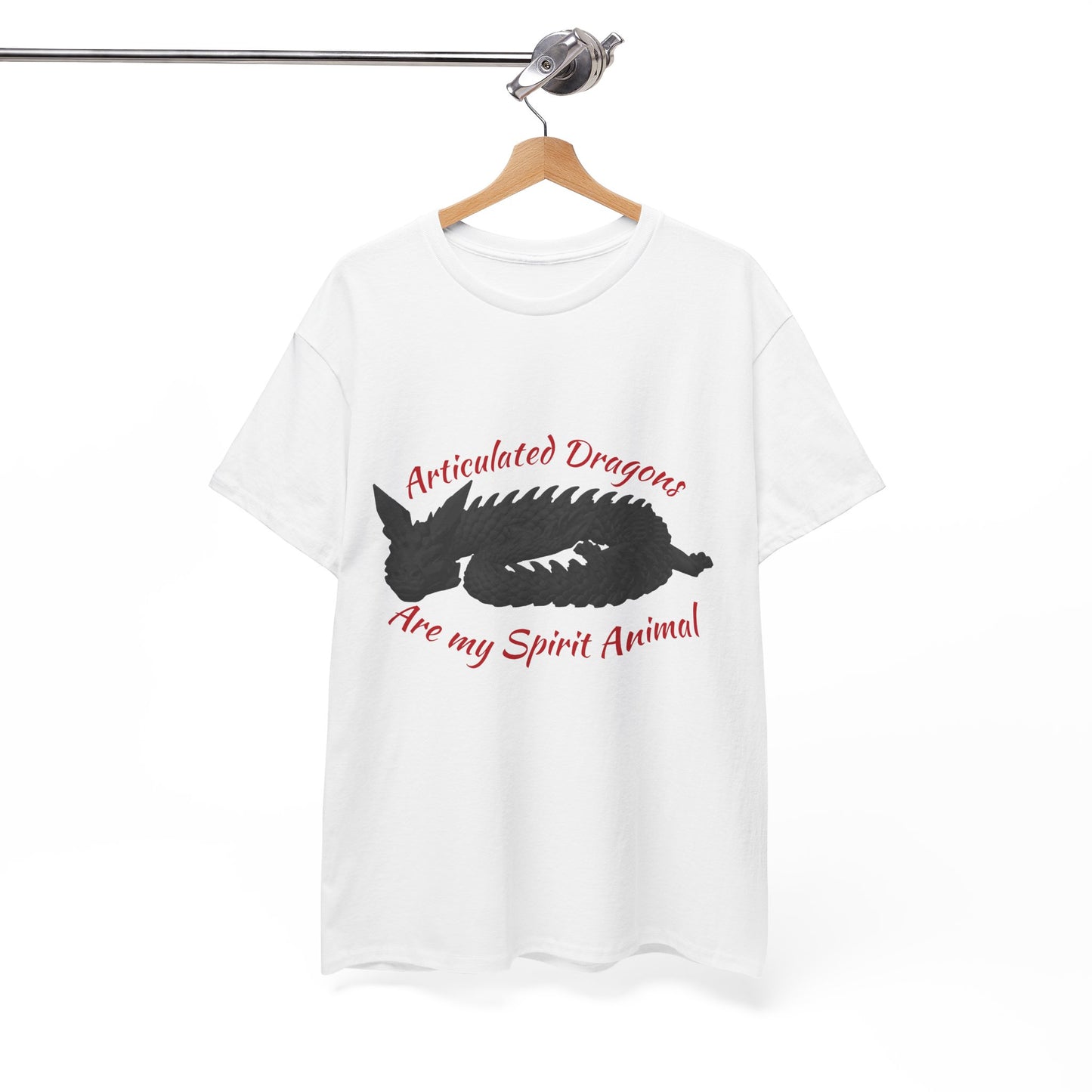 Black Articulated Dragons Spirit Animal Tee, Unisex Cotton T-Shirt, Dragon Lover Gift, Fantasy Apparel, Unique Graphic Tee