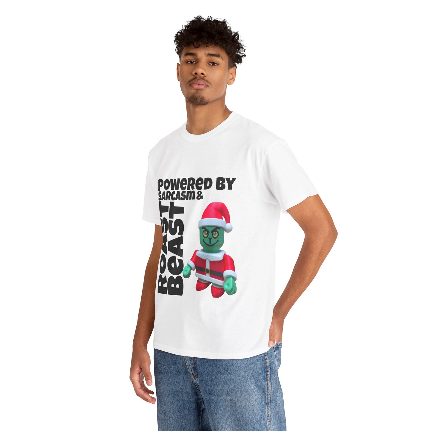 Funny Grinch Unisex Heavy Cotton Tee, Christmas Holiday Shirt, Sarcastic Grinch Tee, Humorous Graphic Tee, Festive Cotton T-shirt