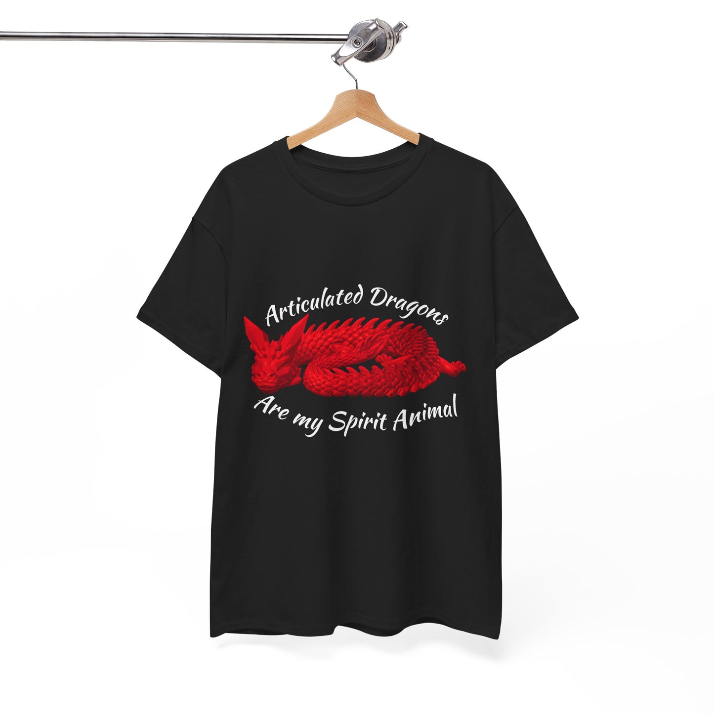 Articulated Dragons Spirit Animal Tee, Unisex Cotton T-Shirt, Dragon Lover Gift, Fantasy Apparel, Unique Graphic Tee