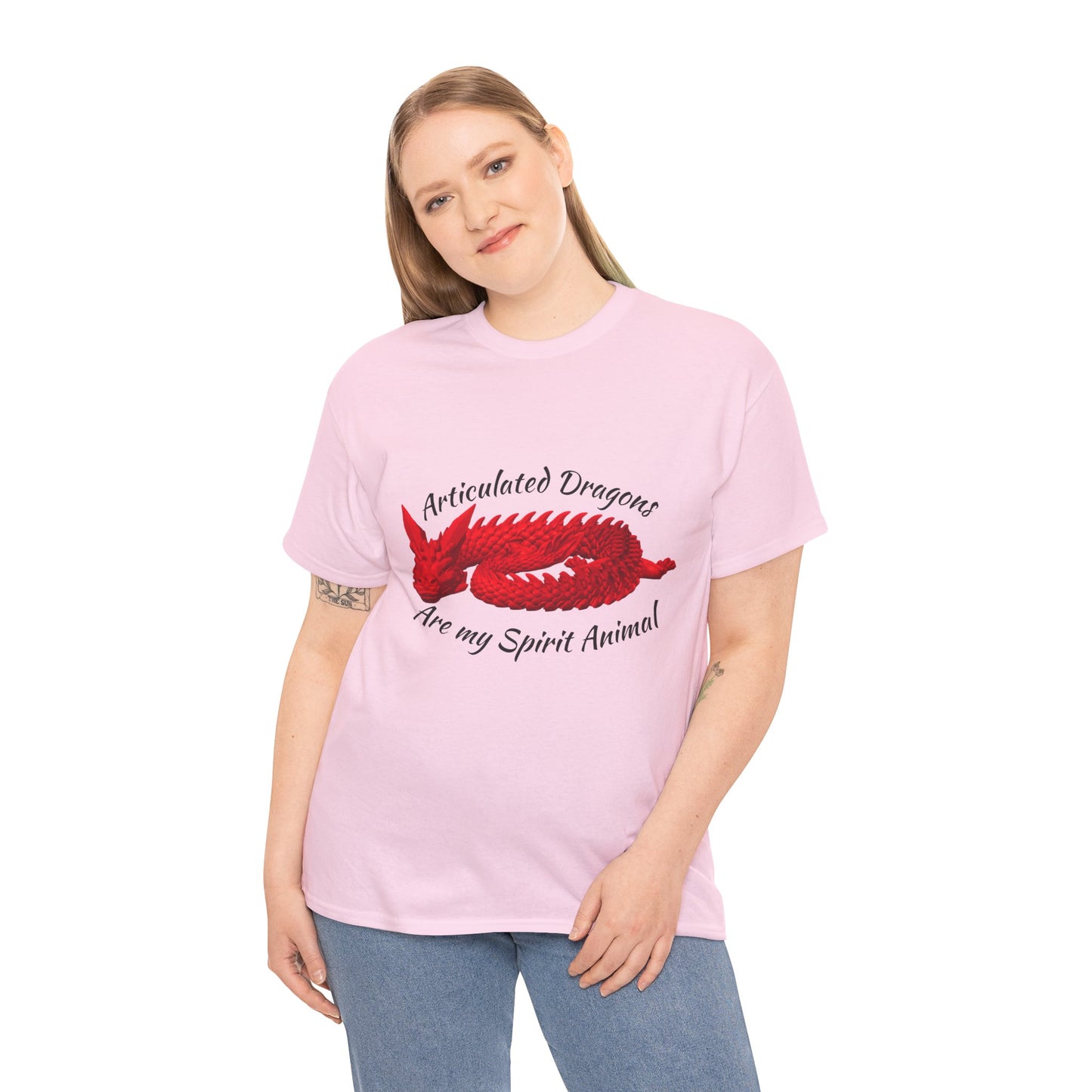Articulated Dragons Spirit Animal Tee, Unisex Cotton T-Shirt, Dragon Lover Gift, Fantasy Apparel, Unique Graphic Tee