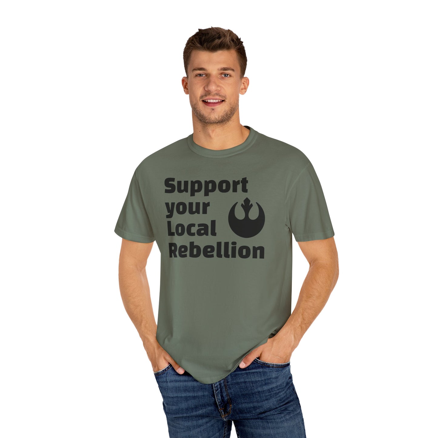 Unisex Rebel T-shirt - Support Your Local Rebellion, Casual Wear, Gift for Star Wars Fans, Graphic Tee, Everyday Style