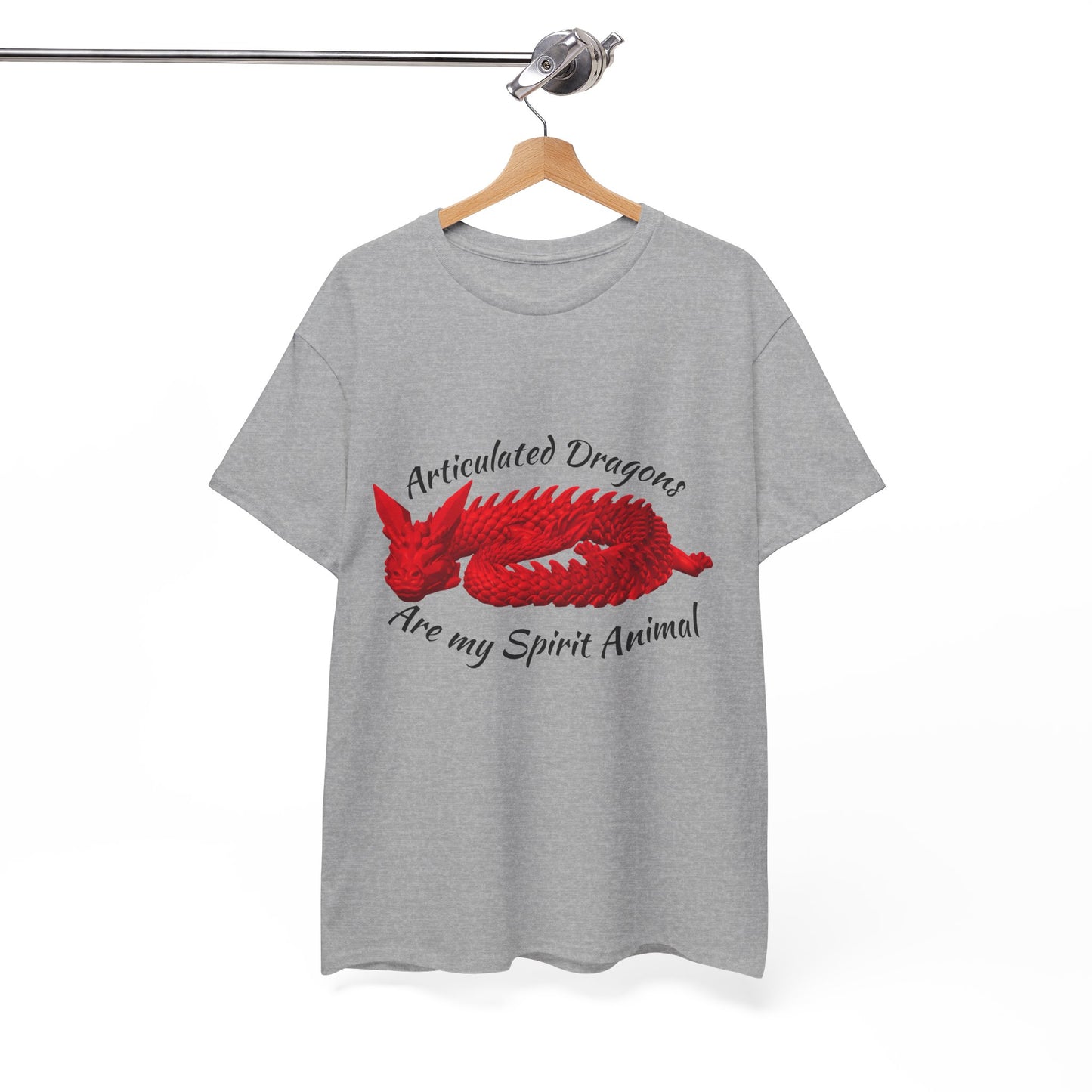 Articulated Dragons Spirit Animal Tee, Unisex Cotton T-Shirt, Dragon Lover Gift, Fantasy Apparel, Unique Graphic Tee