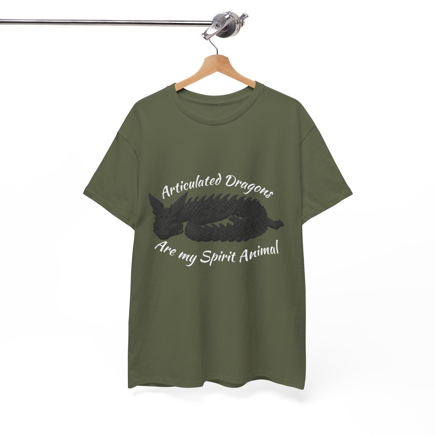 Black Articulated Dragons Spirit Animal Tee, Unisex Cotton T-Shirt, Dragon Lover Gift, Fantasy Apparel, Unique Graphic Tee