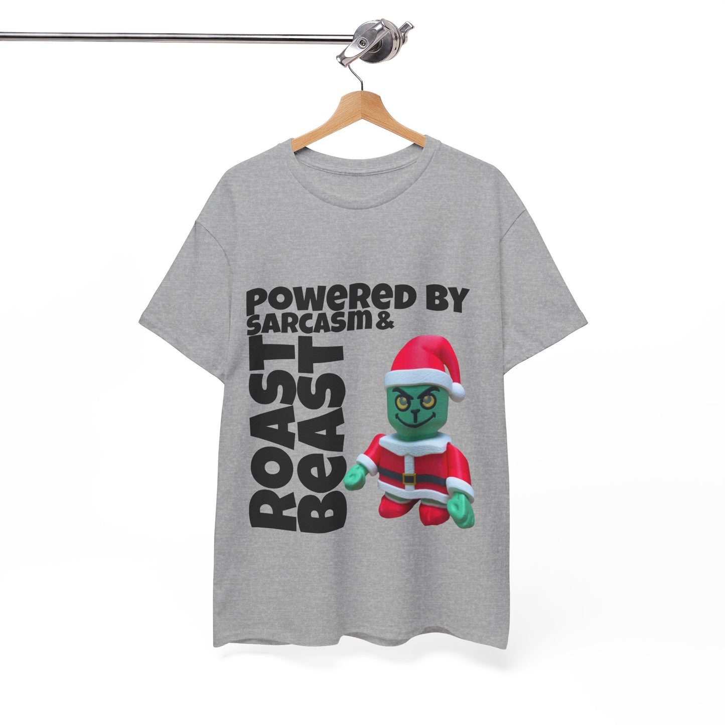Funny Grinch Unisex Heavy Cotton Tee, Christmas Holiday Shirt, Sarcastic Grinch Tee, Humorous Graphic Tee, Festive Cotton T-shirt
