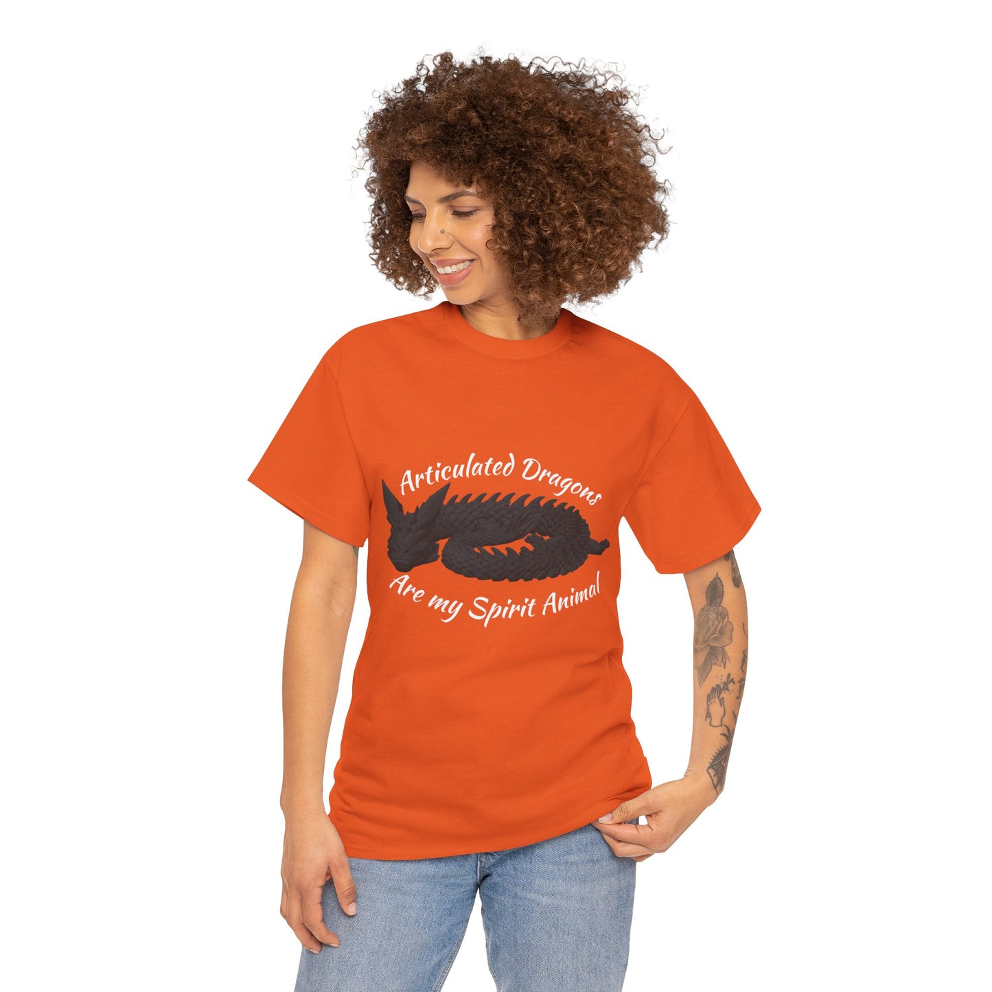 Black Articulated Dragons Spirit Animal Tee, Unisex Cotton T-Shirt, Dragon Lover Gift, Fantasy Apparel, Unique Graphic Tee