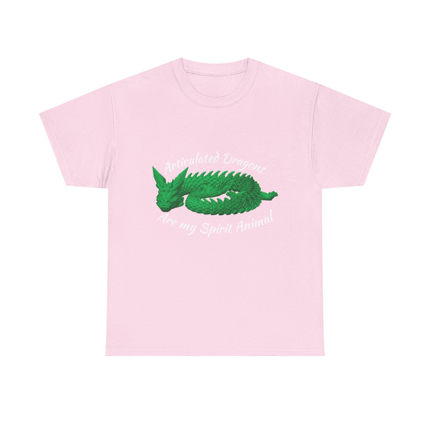 Green Articulated Dragons Spirit Animal Tee, Unisex Cotton T-Shirt, Dragon Lover Gift, Fantasy Apparel, Unique Graphic Tee
