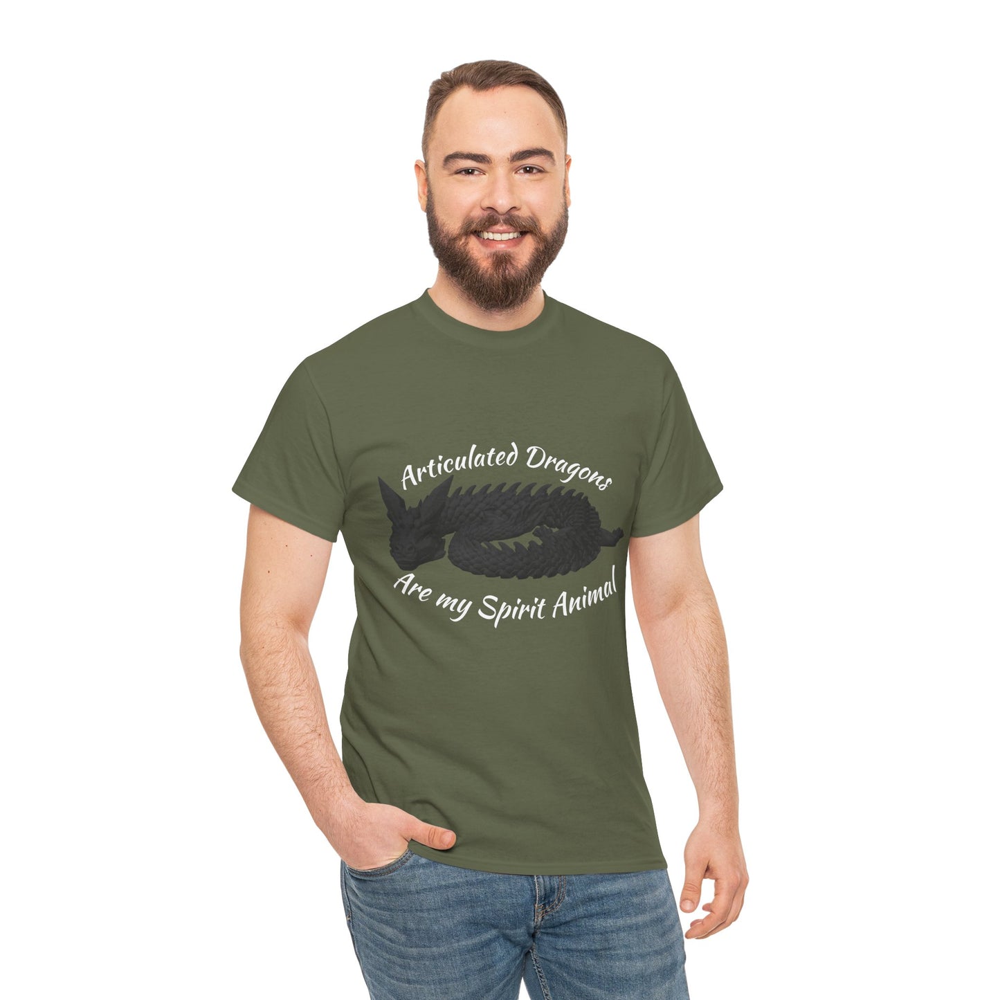 Black Articulated Dragons Spirit Animal Tee, Unisex Cotton T-Shirt, Dragon Lover Gift, Fantasy Apparel, Unique Graphic Tee