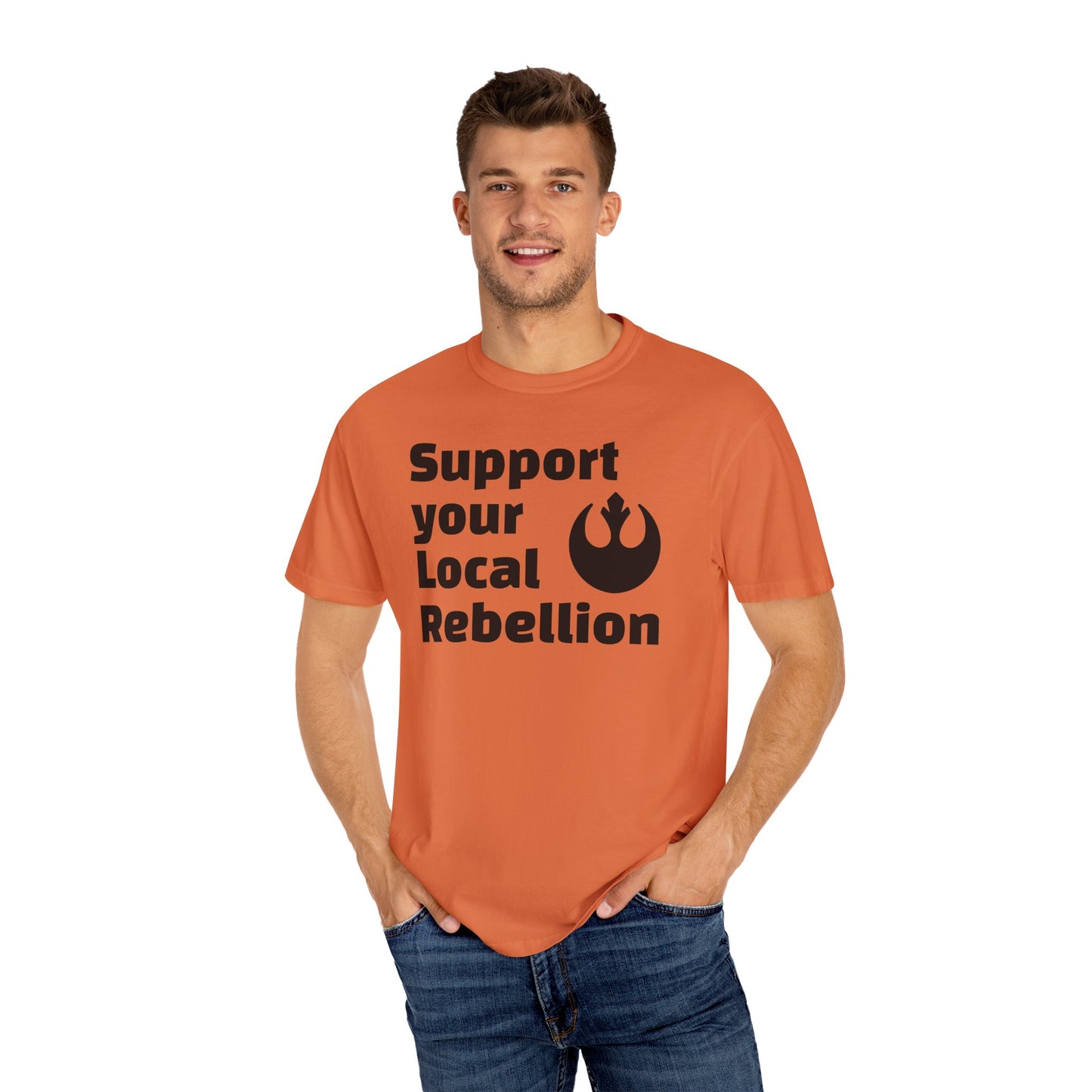 Unisex Rebel T-shirt - Support Your Local Rebellion, Casual Wear, Gift for Star Wars Fans, Graphic Tee, Everyday Style