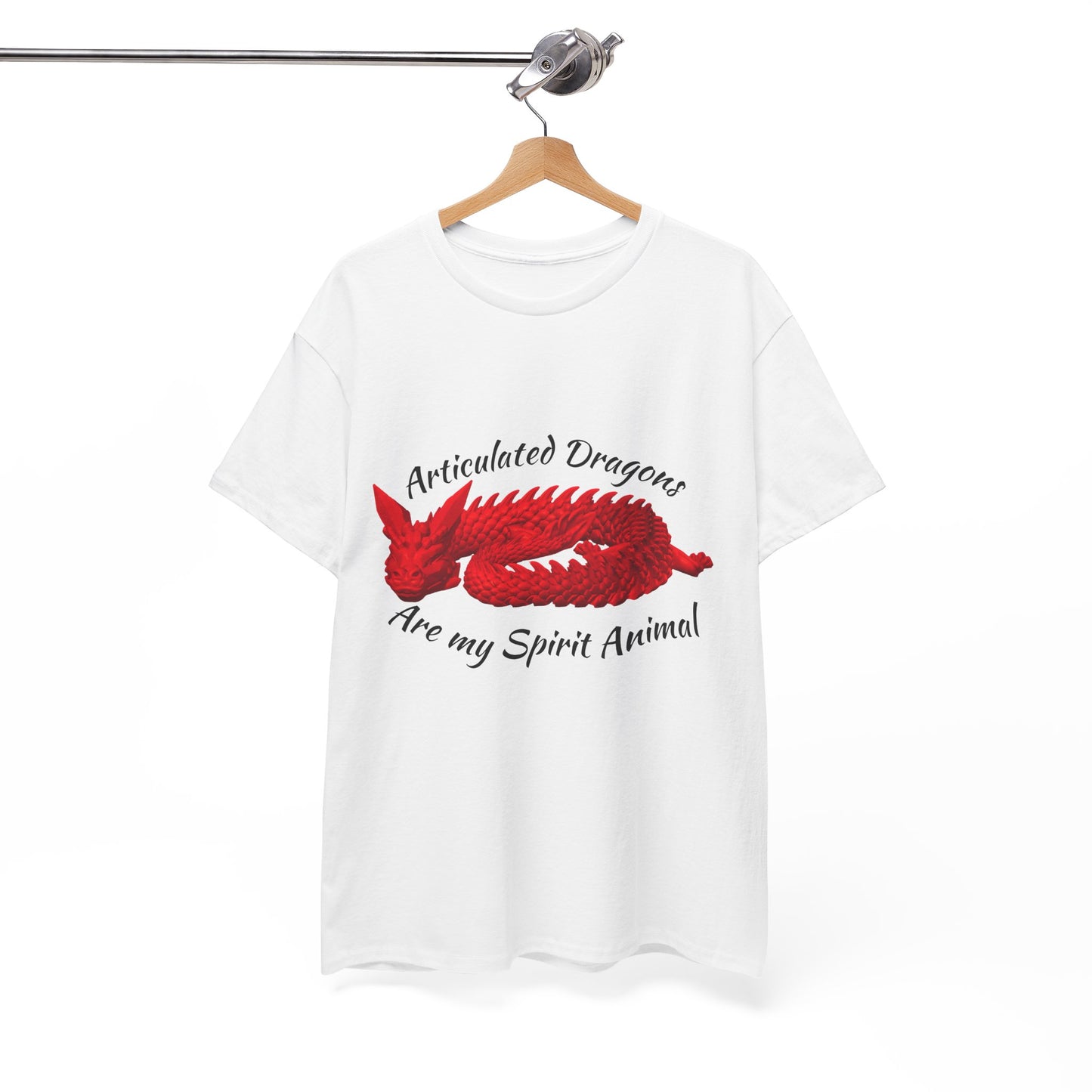 Articulated Dragons Spirit Animal Tee, Unisex Cotton T-Shirt, Dragon Lover Gift, Fantasy Apparel, Unique Graphic Tee