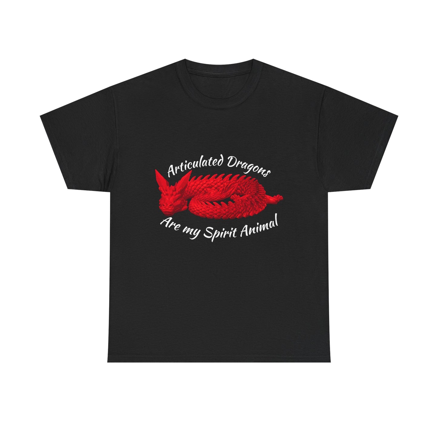 Articulated Dragons Spirit Animal Tee, Unisex Cotton T-Shirt, Dragon Lover Gift, Fantasy Apparel, Unique Graphic Tee