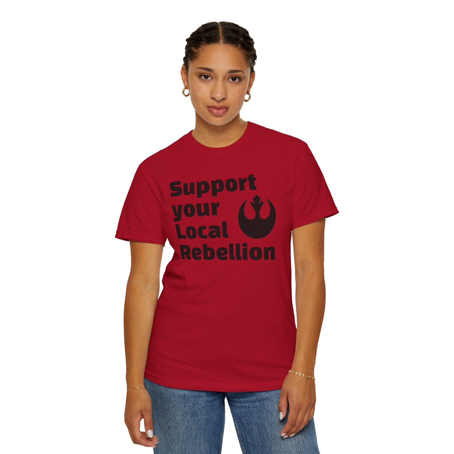 Unisex Rebel T-shirt - Support Your Local Rebellion, Casual Wear, Gift for Star Wars Fans, Graphic Tee, Everyday Style