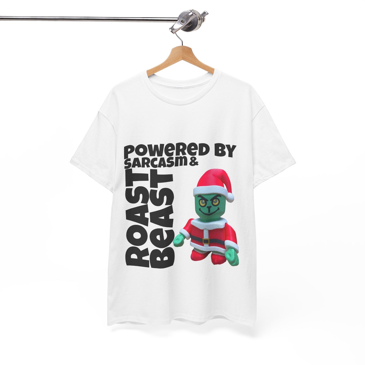 Funny Grinch Unisex Heavy Cotton Tee, Christmas Holiday Shirt, Sarcastic Grinch Tee, Humorous Graphic Tee, Festive Cotton T-shirt