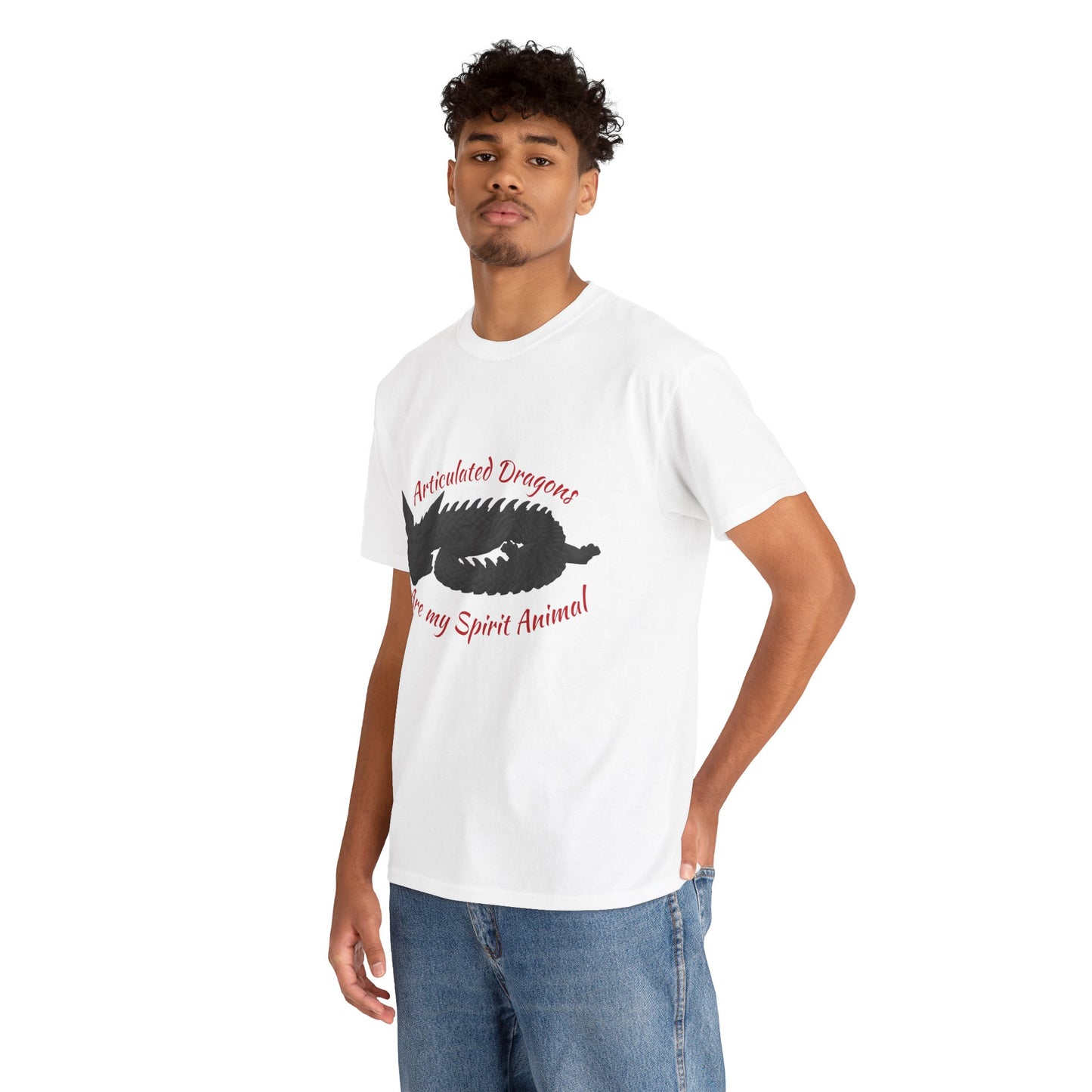 Black Articulated Dragons Spirit Animal Tee, Unisex Cotton T-Shirt, Dragon Lover Gift, Fantasy Apparel, Unique Graphic Tee
