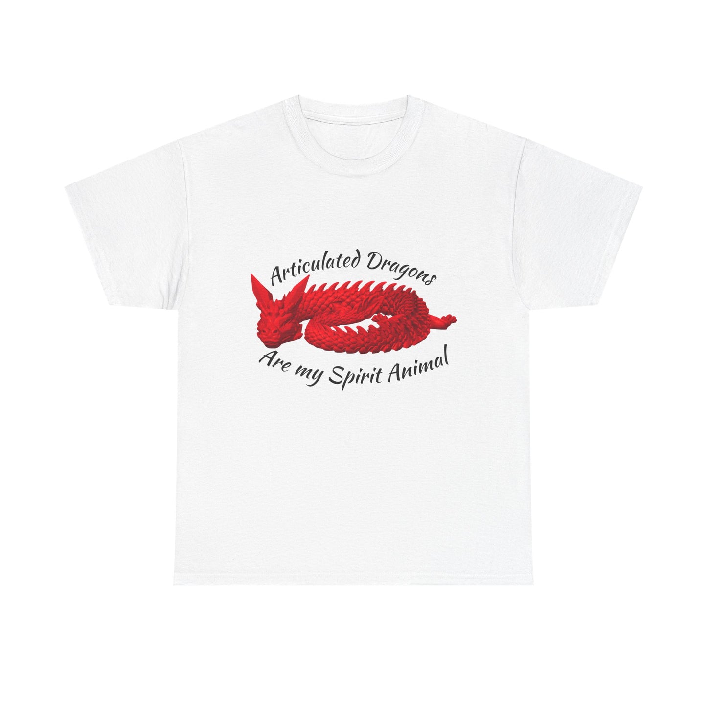 Articulated Dragons Spirit Animal Tee, Unisex Cotton T-Shirt, Dragon Lover Gift, Fantasy Apparel, Unique Graphic Tee