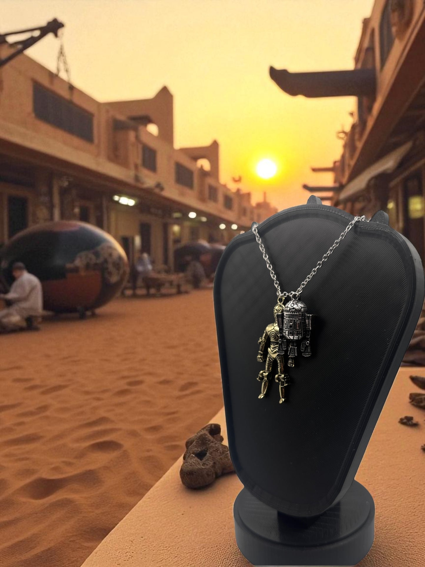 ✨ “This Is the Droid Duo You’re Looking For” — R2‑D2 & C‑3PO Pendant Necklace - MacGuffin Shop