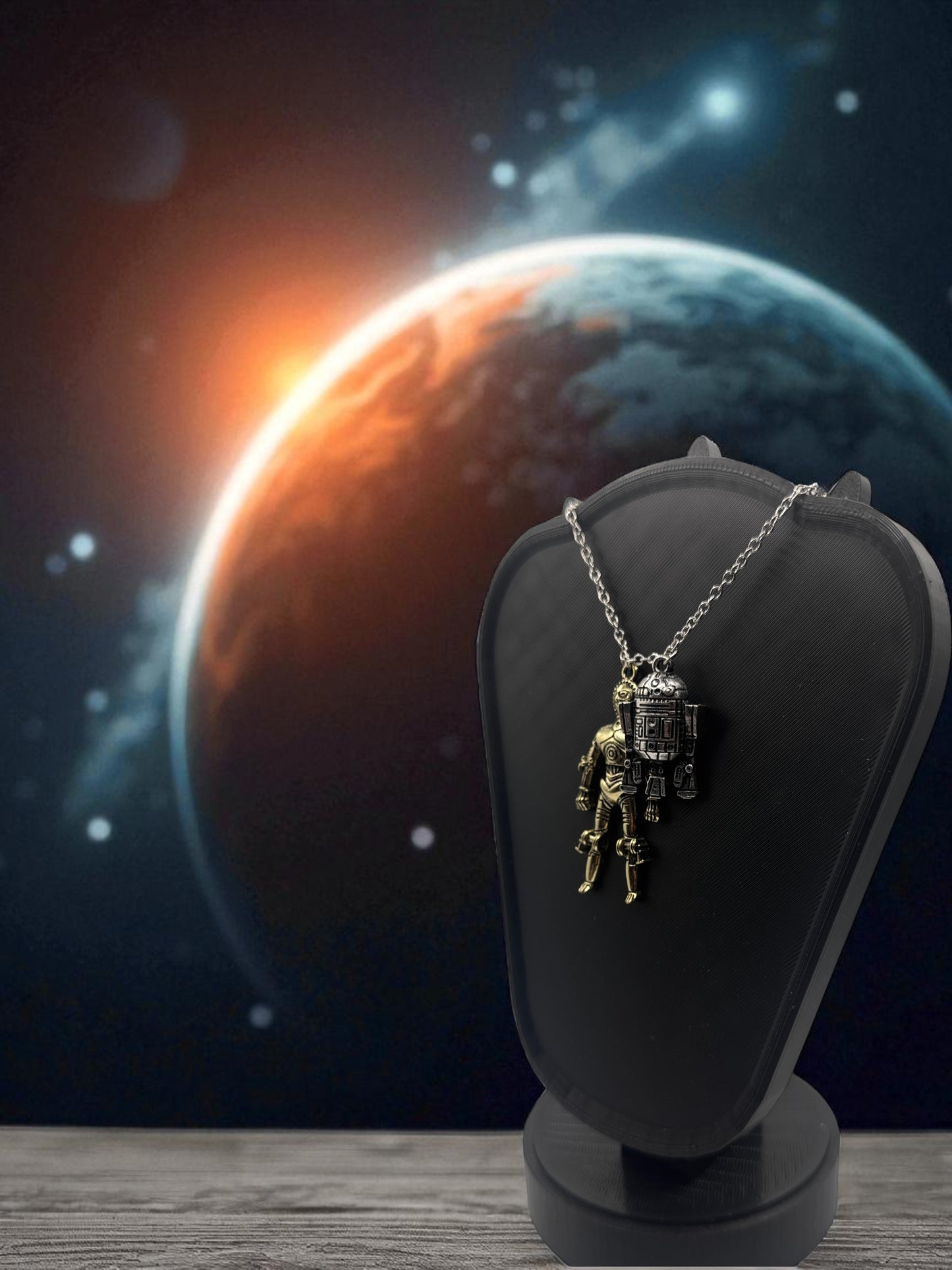✨ “This Is the Droid Duo You’re Looking For” — R2‑D2 & C‑3PO Pendant Necklace - MacGuffin Shop