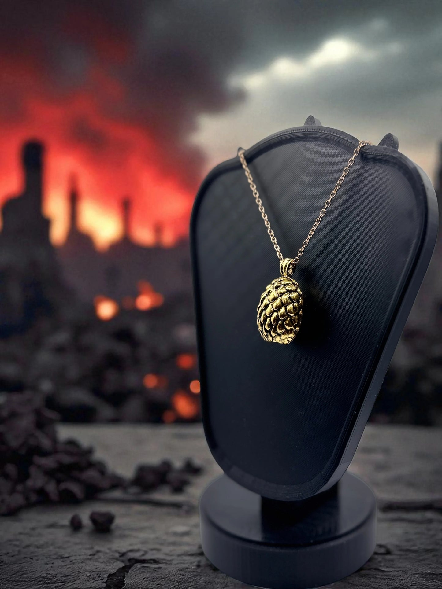 🔥 “Fire and Blood” — Dragon Egg Pendant Necklace - MacGuffin Shop
