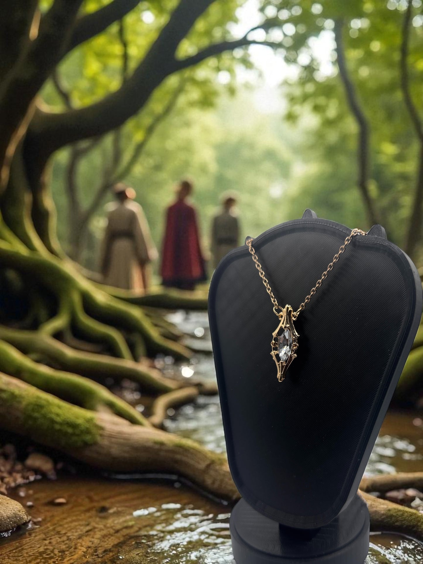 🔮 “Crystal of the Moonspire” — Elven Fantasy Pendant Necklace - MacGuffin Shop
