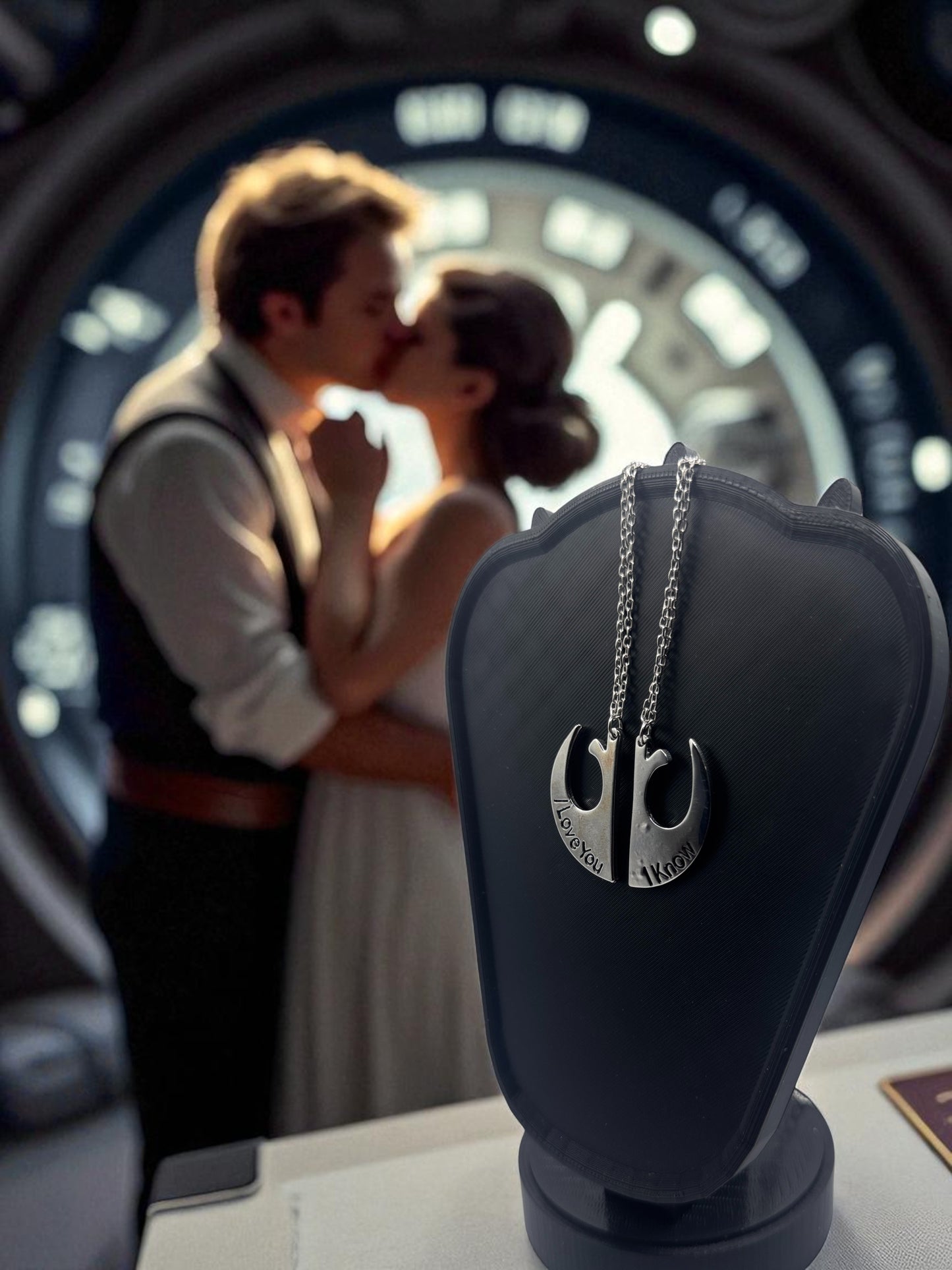 💌 "I Love You / I Know" — Rebel Alliance Pendant Set - MacGuffin Shop