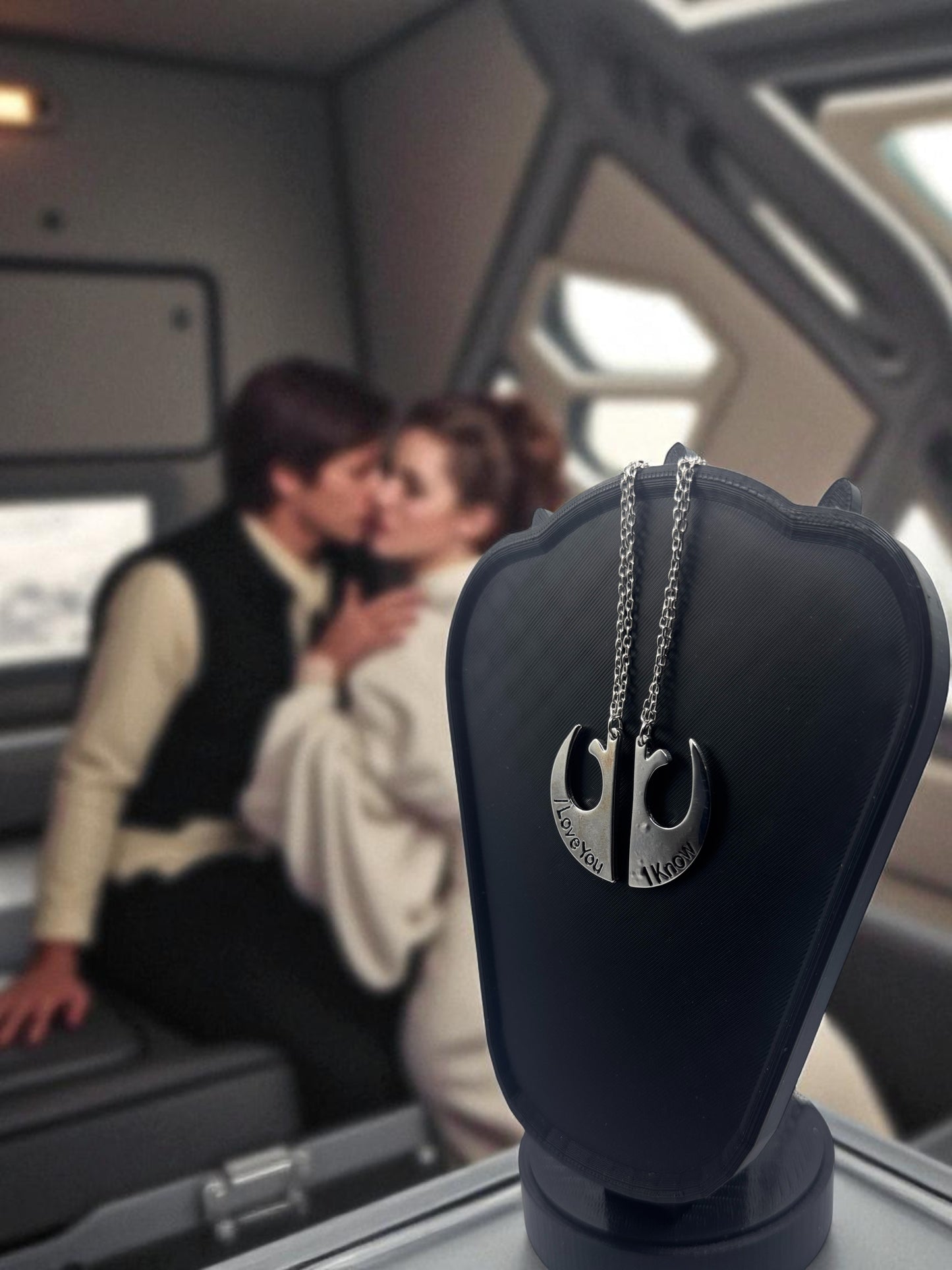 💌 "I Love You / I Know" — Rebel Alliance Pendant Set - MacGuffin Shop
