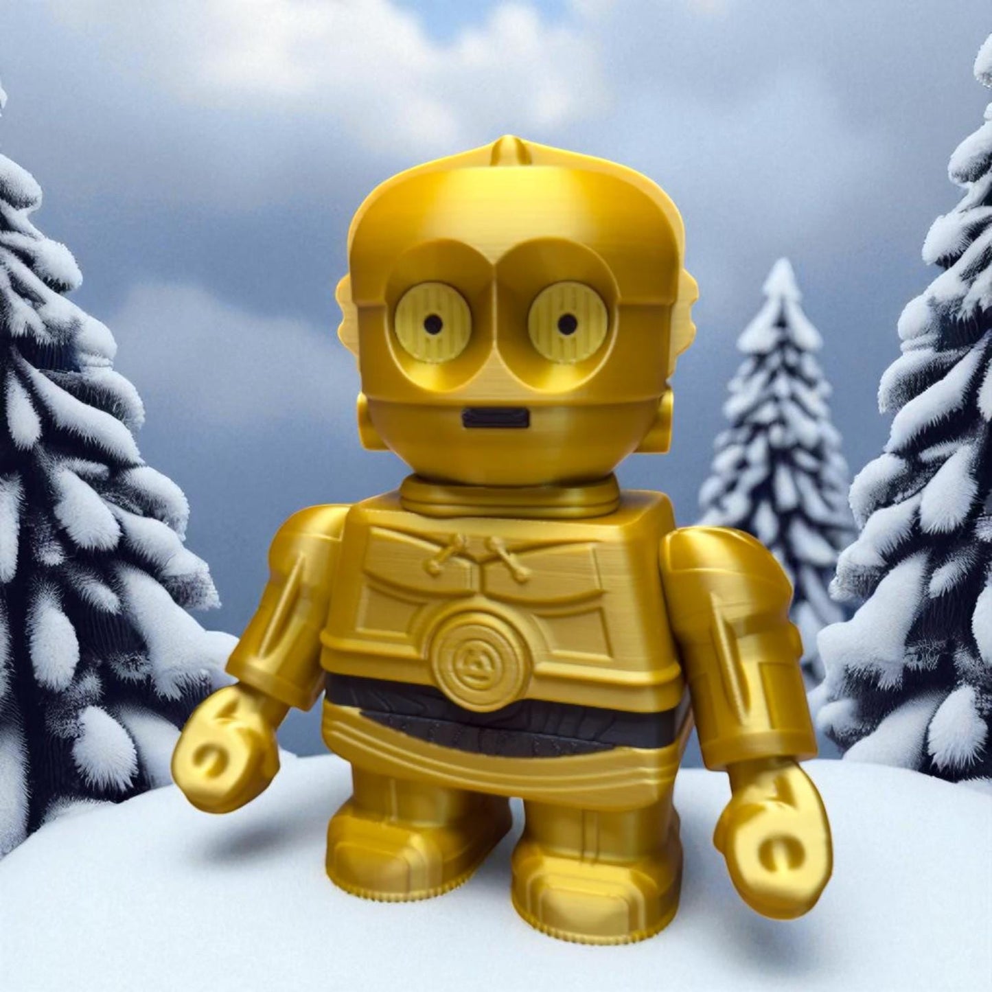 Chunk-3PO: 3D Printed Sci-Fi Droid Figure
