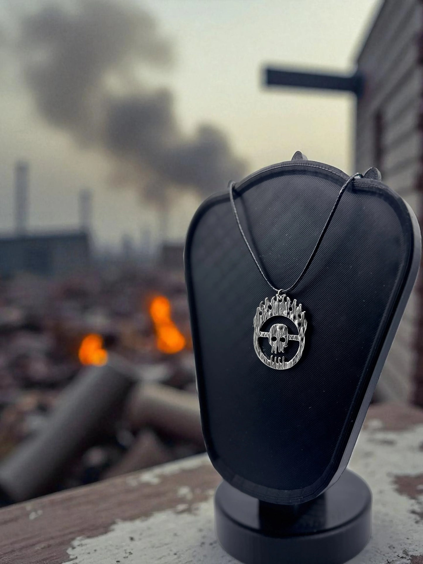 🔥 “Witness Me!” — Mad Max War Boys Flaming Skull Pendant Necklace - MacGuffin Shop