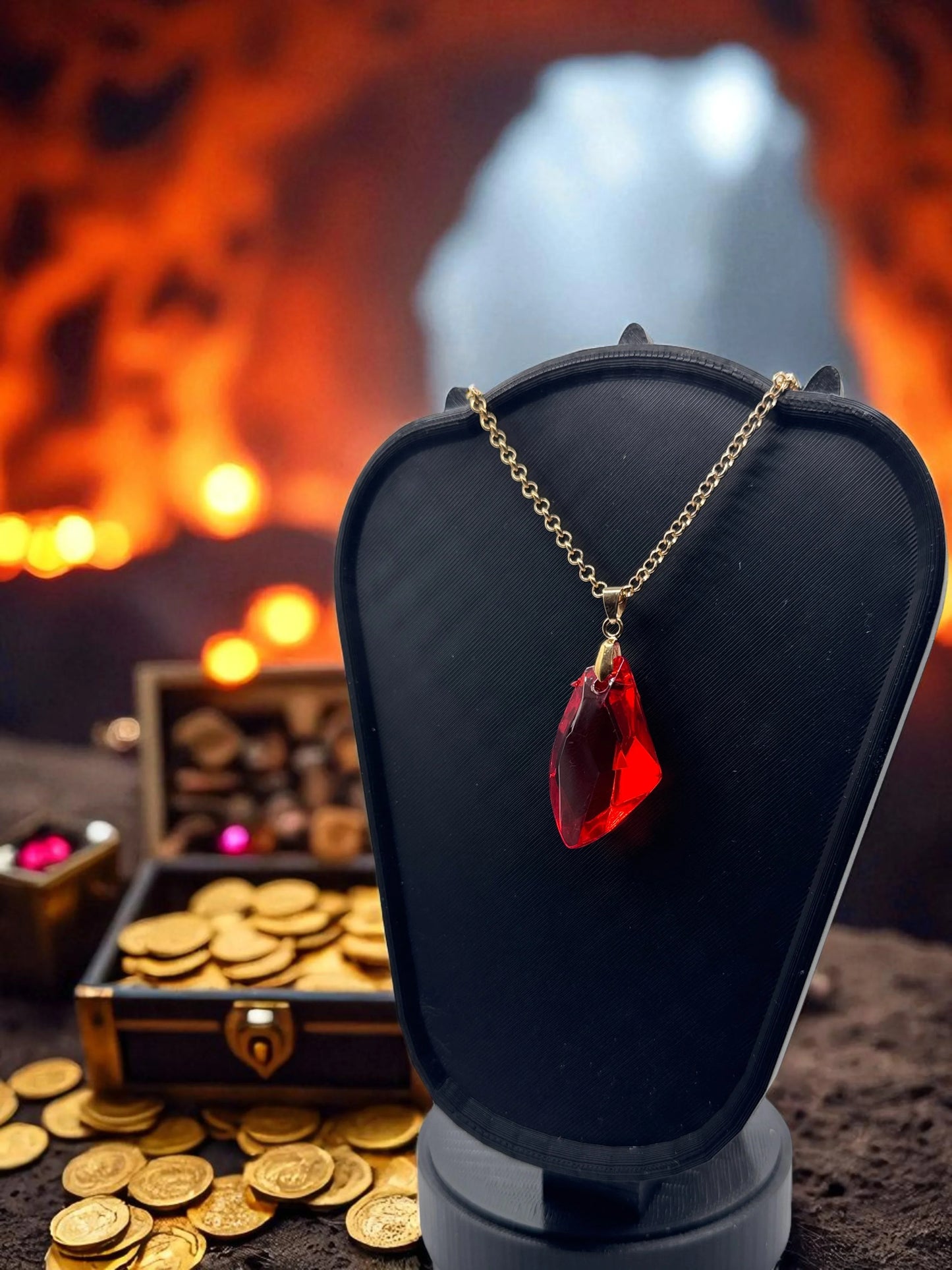 ❤️🔥 “Shard of Power” — Ruby of the Dragonforge Pendant - MacGuffin Shop