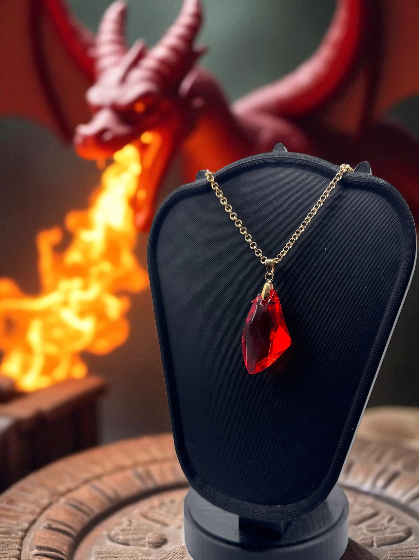 ❤️🔥 “Shard of Power” — Ruby of the Dragonforge Pendant - MacGuffin Shop