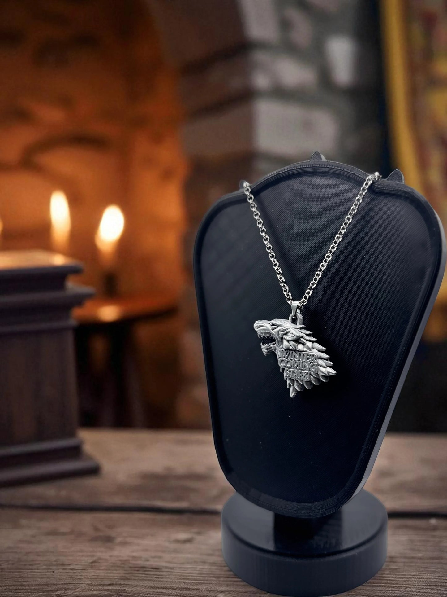 🐺 “Winter’s Guardian” — House Stark Direwolf Pendant - MacGuffin Shop