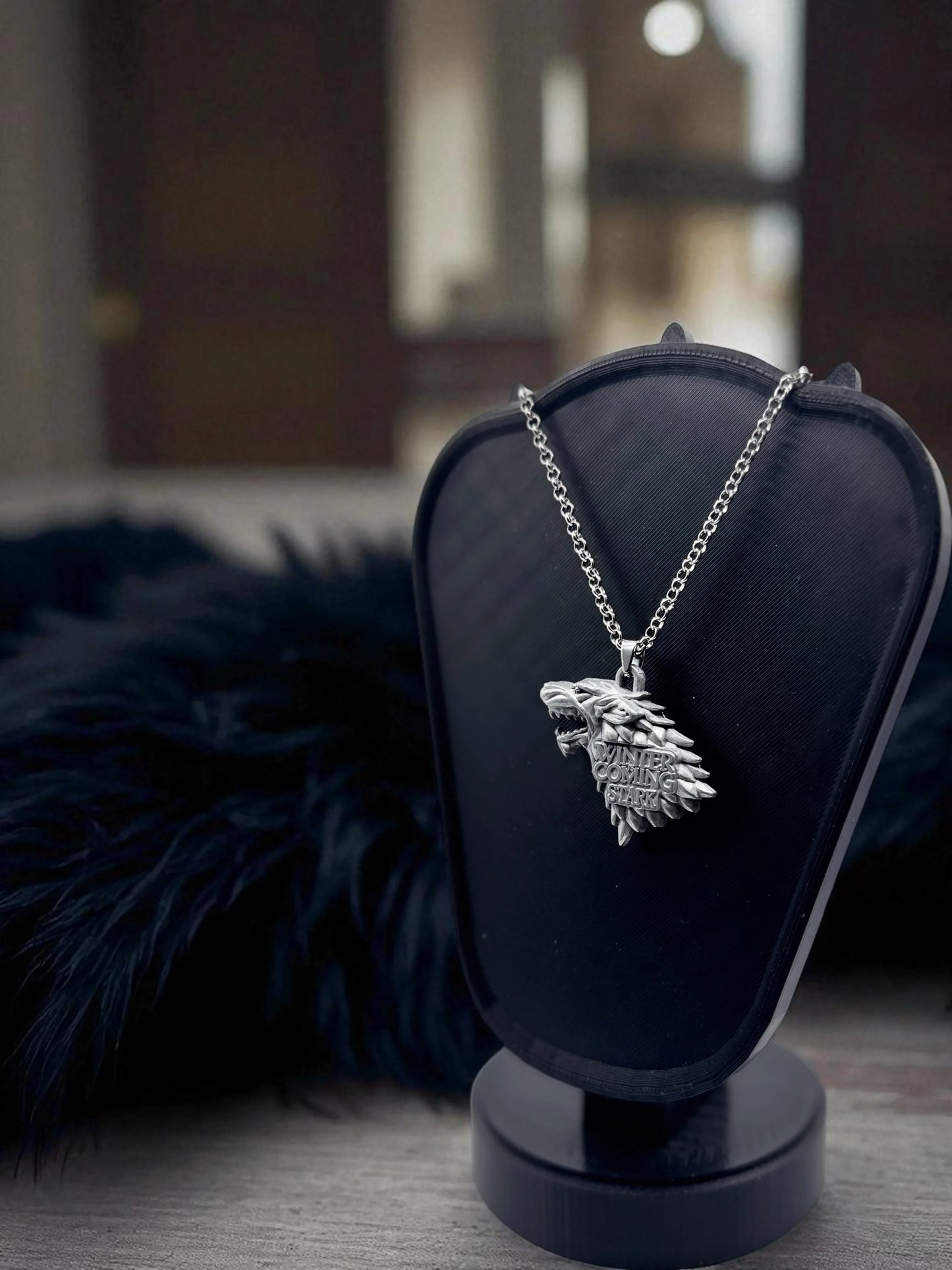 🐺 “Winter’s Guardian” — House Stark Direwolf Pendant - MacGuffin Shop