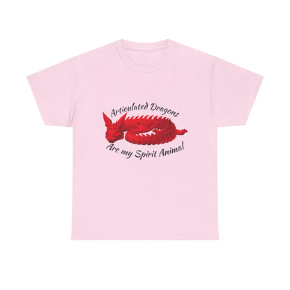 Articulated Dragons Spirit Animal Tee, Unisex Cotton T-Shirt, Dragon Lover Gift, Fantasy Apparel, Unique Graphic Tee