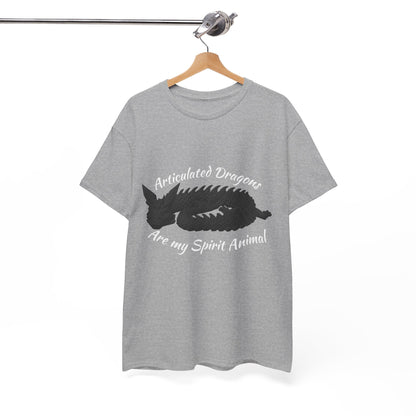 Black Articulated Dragons Spirit Animal Tee, Unisex Cotton T-Shirt, Dragon Lover Gift, Fantasy Apparel, Unique Graphic Tee