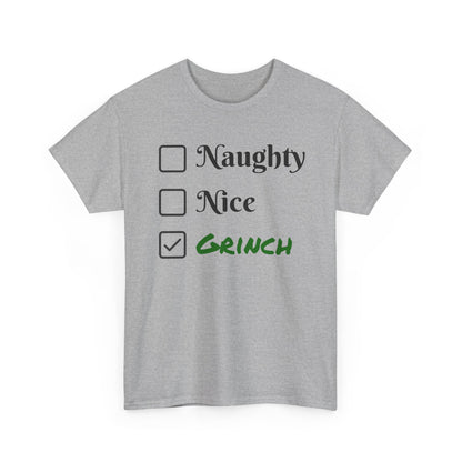 Grinch Unisex Heavy Cotton Tee - Christmas Gift, Holiday Shirt, Funny Movie Quote, Green Mean One, Dr. Seuss Costume