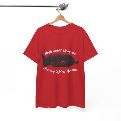 Black Articulated Dragons Spirit Animal Tee, Unisex Cotton T-Shirt, Dragon Lover Gift, Fantasy Apparel, Unique Graphic Tee