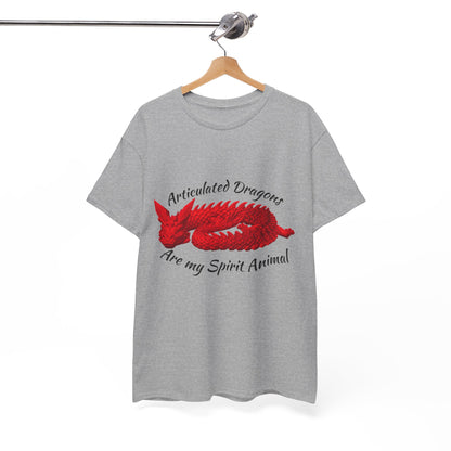 Articulated Dragons Spirit Animal Tee, Unisex Cotton T-Shirt, Dragon Lover Gift, Fantasy Apparel, Unique Graphic Tee