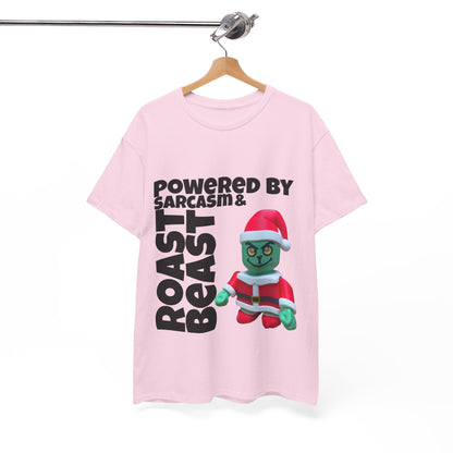 Funny Grinch Unisex Heavy Cotton Tee, Christmas Holiday Shirt, Sarcastic Grinch Tee, Humorous Graphic Tee, Festive Cotton T-shirt