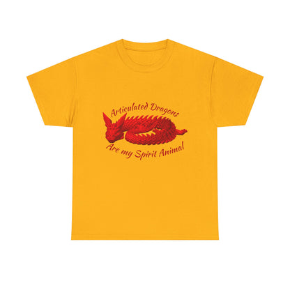 Articulated Dragons Spirit Animal Tee, Unisex Cotton T-Shirt, Dragon Lover Gift, Fantasy Apparel, Unique Graphic Tee