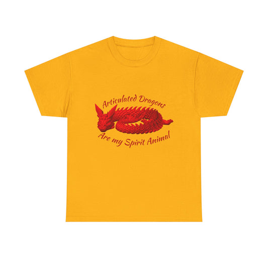 Articulated Dragons Spirit Animal Tee, Unisex Cotton T-Shirt, Dragon Lover Gift, Fantasy Apparel, Unique Graphic Tee