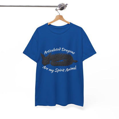 Black Articulated Dragons Spirit Animal Tee, Unisex Cotton T-Shirt, Dragon Lover Gift, Fantasy Apparel, Unique Graphic Tee