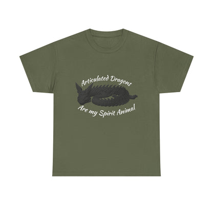 Black Articulated Dragons Spirit Animal Tee, Unisex Cotton T-Shirt, Dragon Lover Gift, Fantasy Apparel, Unique Graphic Tee