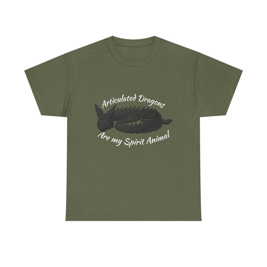 Black Articulated Dragons Spirit Animal Tee, Unisex Cotton T-Shirt, Dragon Lover Gift, Fantasy Apparel, Unique Graphic Tee