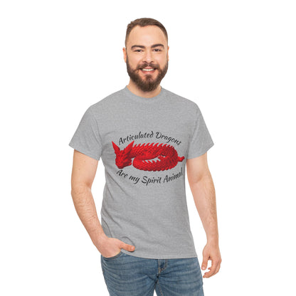 Articulated Dragons Spirit Animal Tee, Unisex Cotton T-Shirt, Dragon Lover Gift, Fantasy Apparel, Unique Graphic Tee