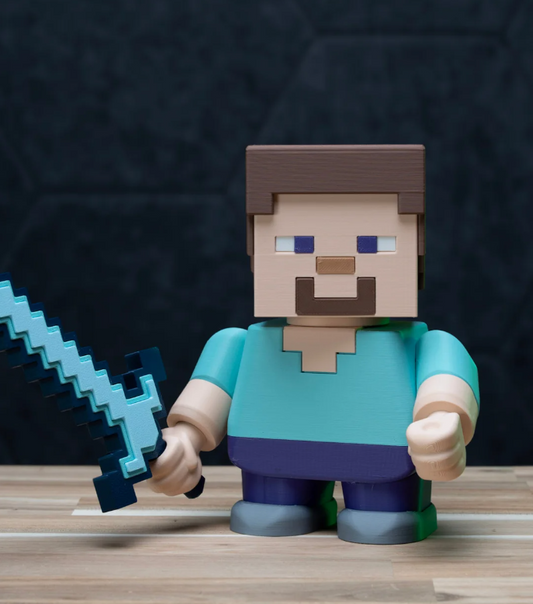Minecraft Steve - Chunkables Action Figure