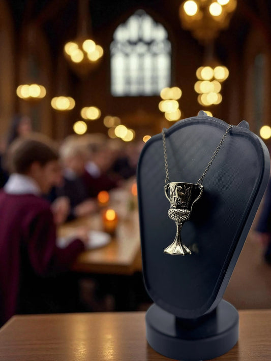 🏆 “Only One Will Hoist the Cup…” — Triwizard Cup Pendant Necklace - MacGuffin Shop