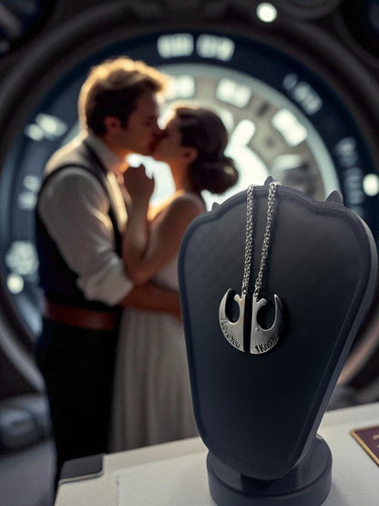 💌 "I Love You / I Know" — Rebel Alliance Pendant Set - MacGuffin Shop