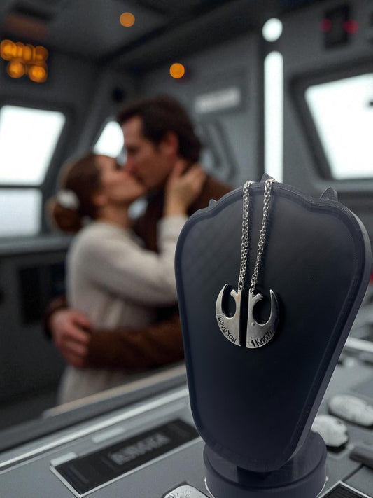 💌 "I Love You / I Know" — Rebel Alliance Pendant Set - MacGuffin Shop